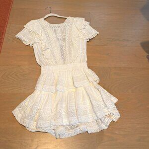 Loveshackfancy Stella dress in creme